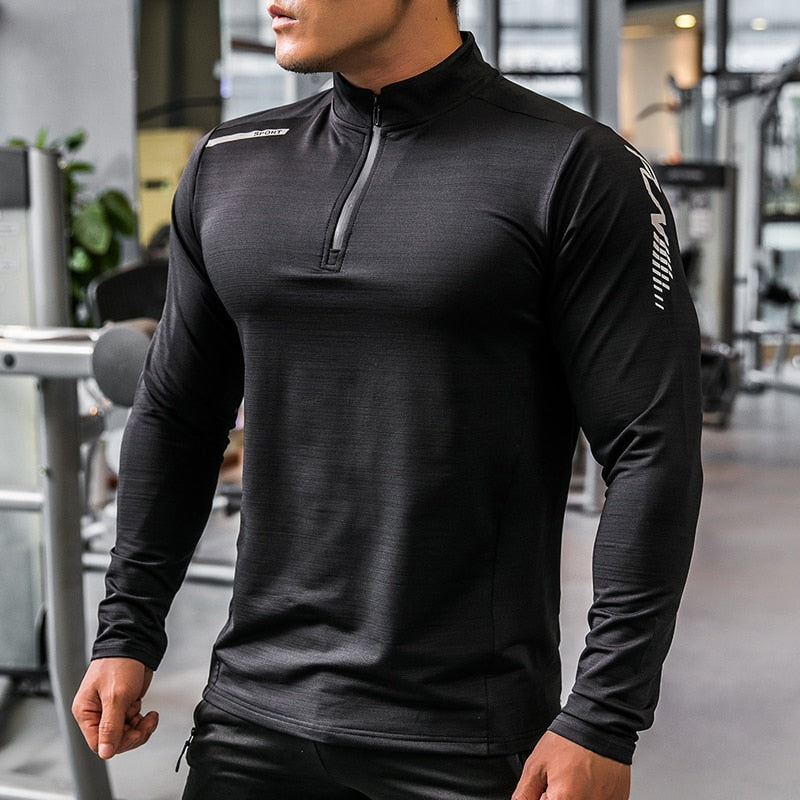 Men's Long Sleeve Gym Compression Dry Fit Shirt - activesportslife
