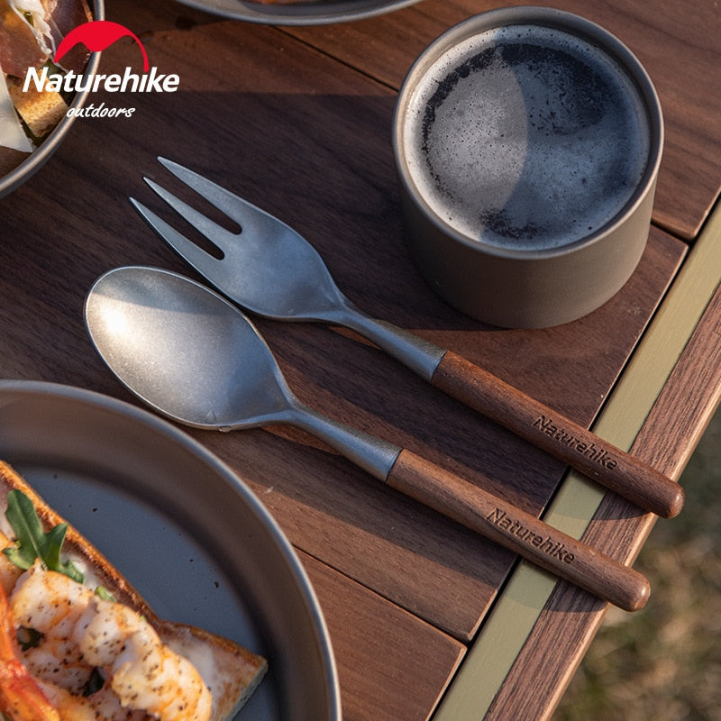 Naturehike Outdoor Camping Tableware Portable Ultralight Knife Fork Spoon Dinner Set Nature Hike Gear - activesportslife