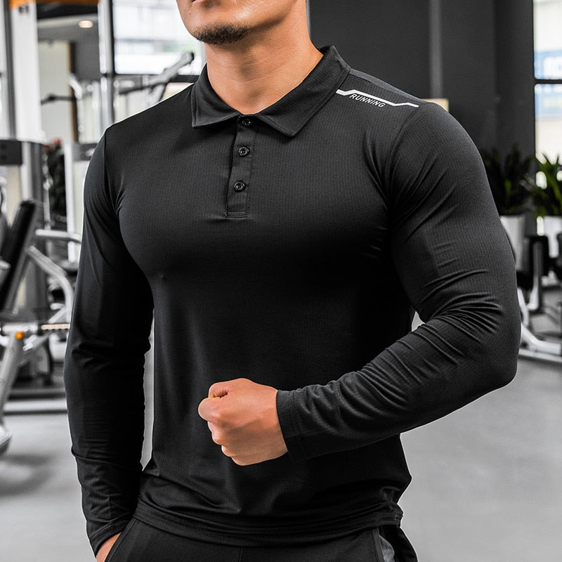 Men's Long Sleeve Gym Compression Dry Fit Shirt - activesportslife