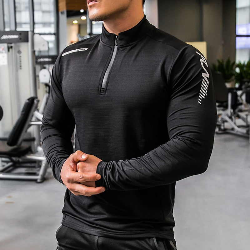 Men's Long Sleeve Gym Compression Dry Fit Shirt - activesportslife