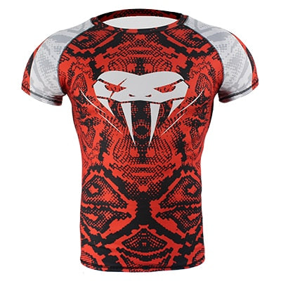 SOTF MMA Snake Head Camouflage Fitness Breathable t shirt rashguard boxing - activesportslife