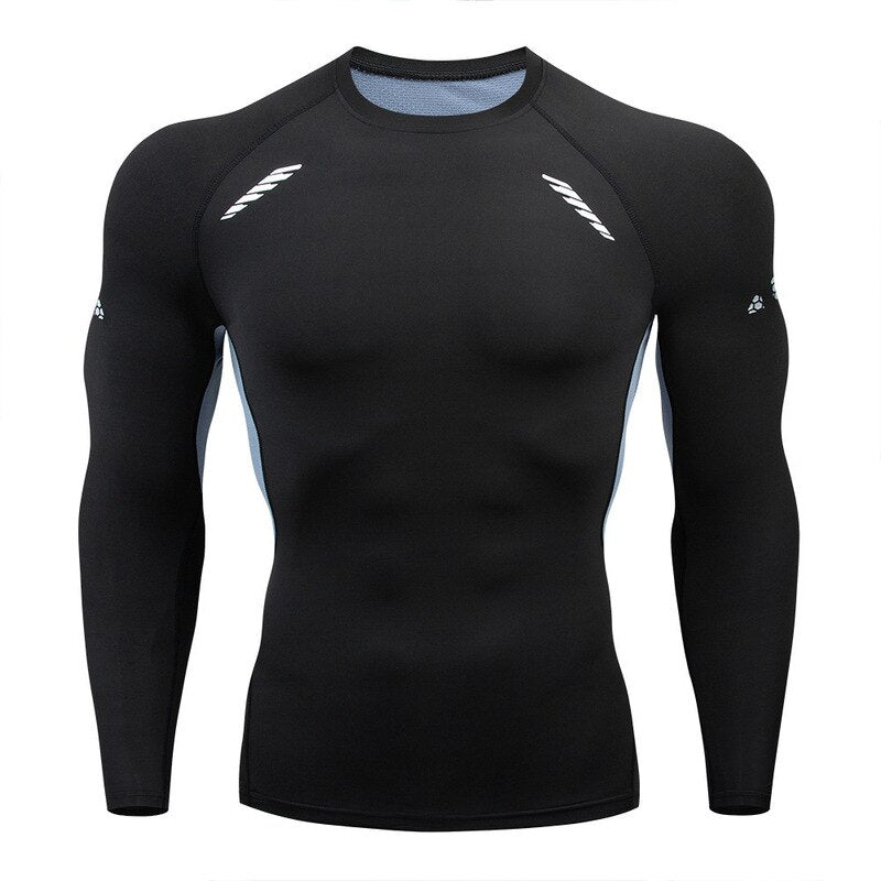 Mens Compression Fitness Tops Quick Dry - activesportslife