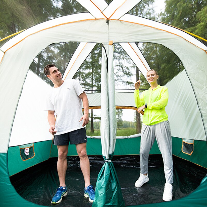 4-6 Person Outdoor Big Space Camping Tent Two Bedroom Ultra-large High Quality Waterproof Camping Tent - activesportslife