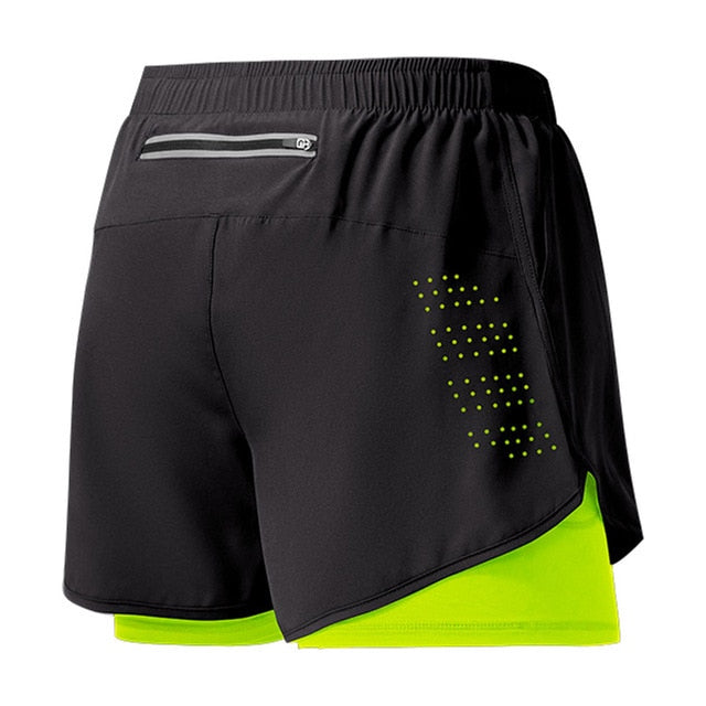 Men's Quick-drying Double Layer Running Shorts - activesportslife