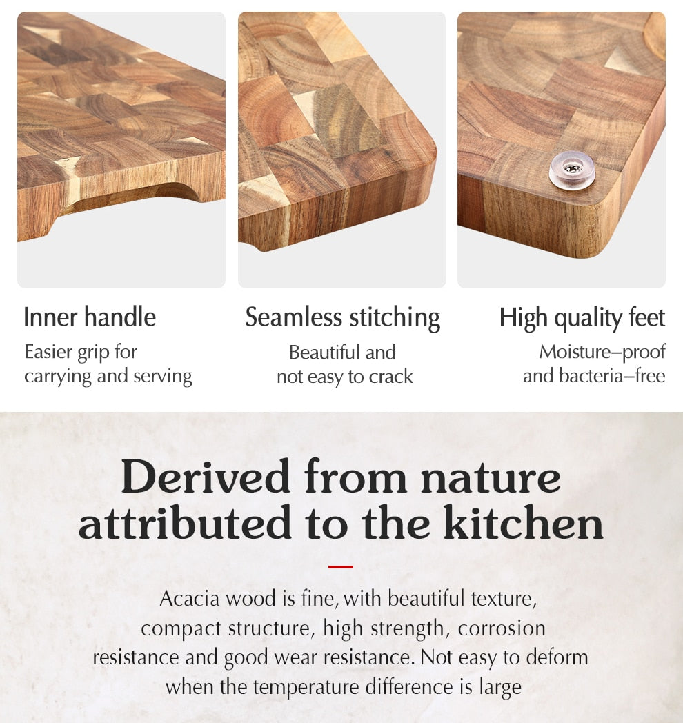 Cutting Board Double-sided Premium Acacia Wood Damp-proof - activesportslife