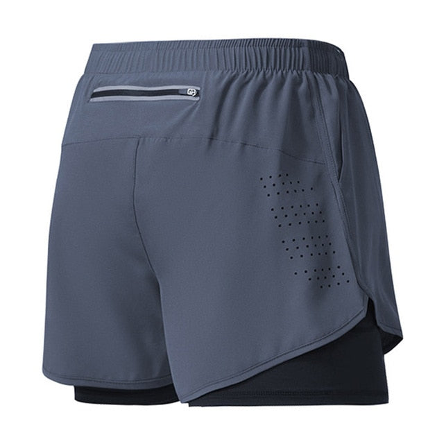 Men's Quick-drying Double Layer Running Shorts - activesportslife