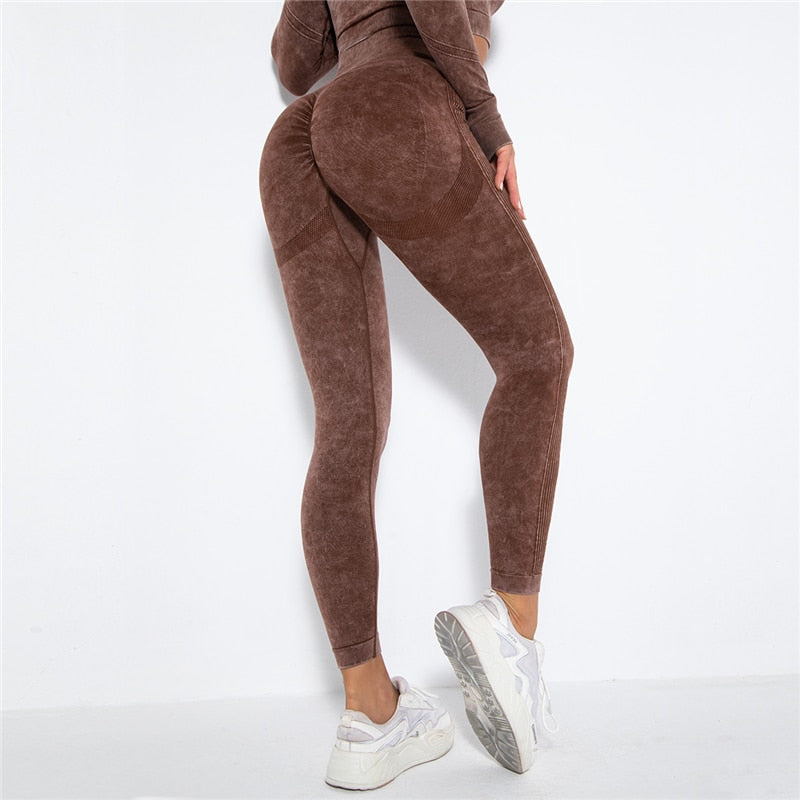 Seamless Women Yoga Clothing Gym Set Yoga Workout Set Crop Top Fitness Clothing Push Up Leggings Sport Wear - activesportslife