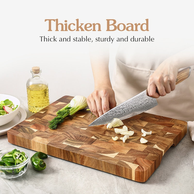 Cutting Board Double-sided Premium Acacia Wood Damp-proof - activesportslife