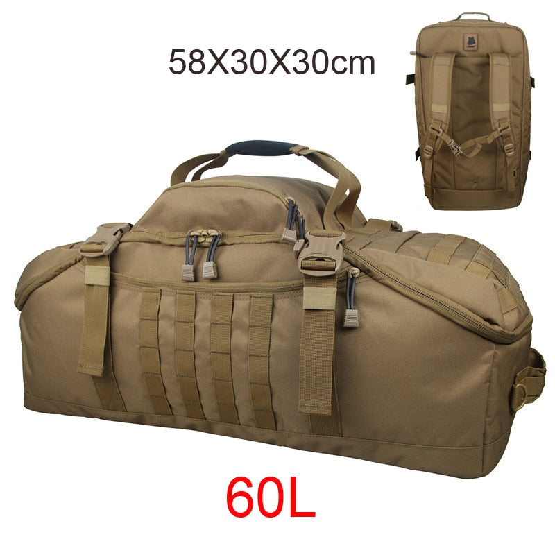 Gym Fitness Bag Camping Trekking Hiking Travel, Waterproof Hunting Bag Assault Military Outdoor Rucksack Tactical Backpack - activesportslife