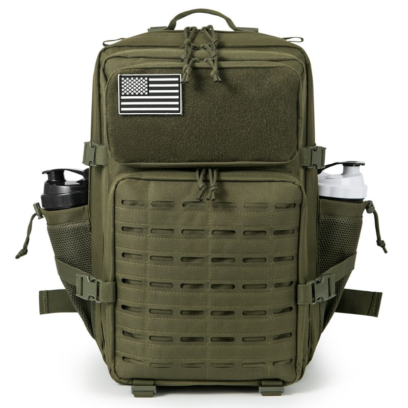 QTQY 50L Military Tactical Backpack Army Bag Hunting MOLLE Backpack GYM For Men EDC Outdoor Hiking Rucksack Witch Bottle Holder - activesportslife