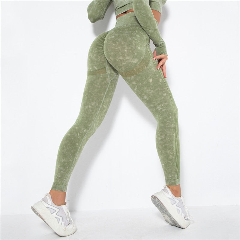 Seamless Women Yoga Clothing Gym Set Yoga Workout Set Crop Top Fitness Clothing Push Up Leggings Sport Wear - activesportslife