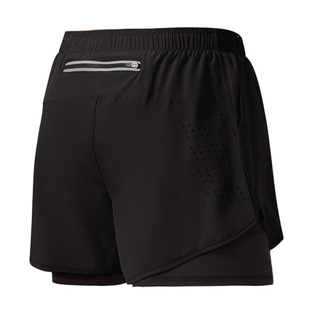Men's Quick-drying Double Layer Running Shorts - activesportslife