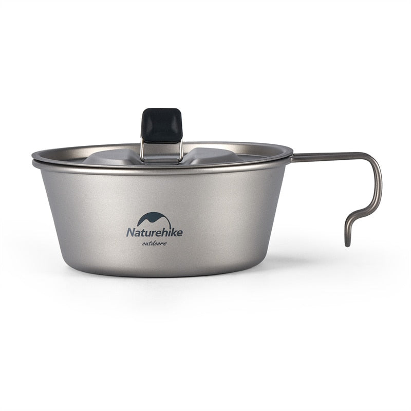 Naturehike Outdoor Bowl Lightweight Titanium Bowls Outdoor Portable With Lid - activesportslife