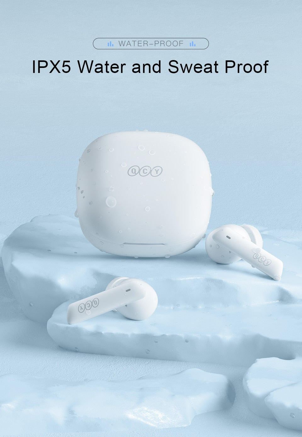 QCY HT05 ANC Wireless Earphone 40dB Noise Cancelling Bluetooth 5.2 Headphone 6 Mic ENC HD Call TWS Transparency Mode - activesportslife