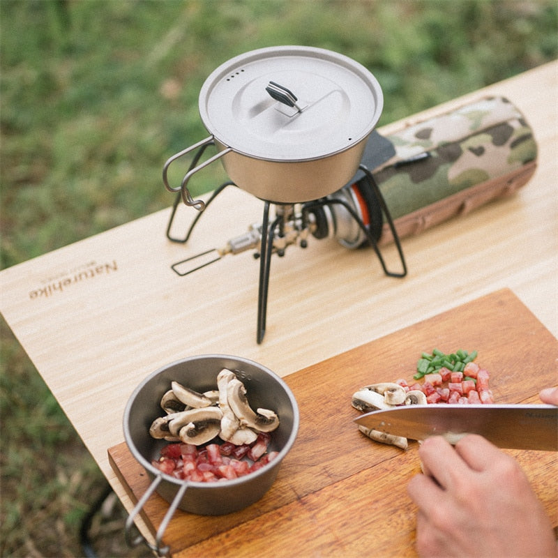 Naturehike Outdoor Bowl Lightweight Titanium Bowls Outdoor Portable With Lid - activesportslife