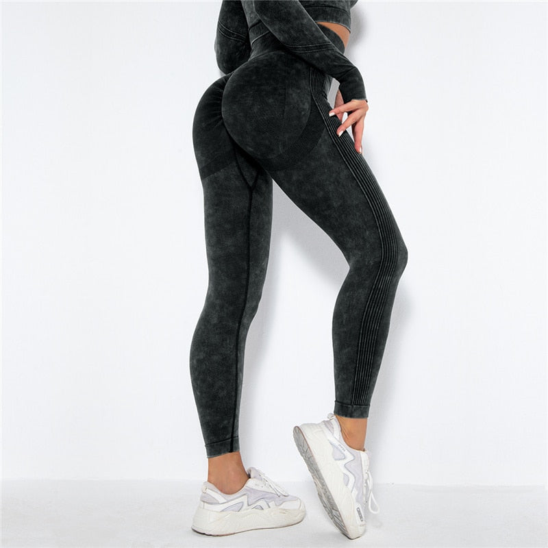 Seamless Women Yoga Clothing Gym Set Yoga Workout Set Crop Top Fitness Clothing Push Up Leggings Sport Wear - activesportslife