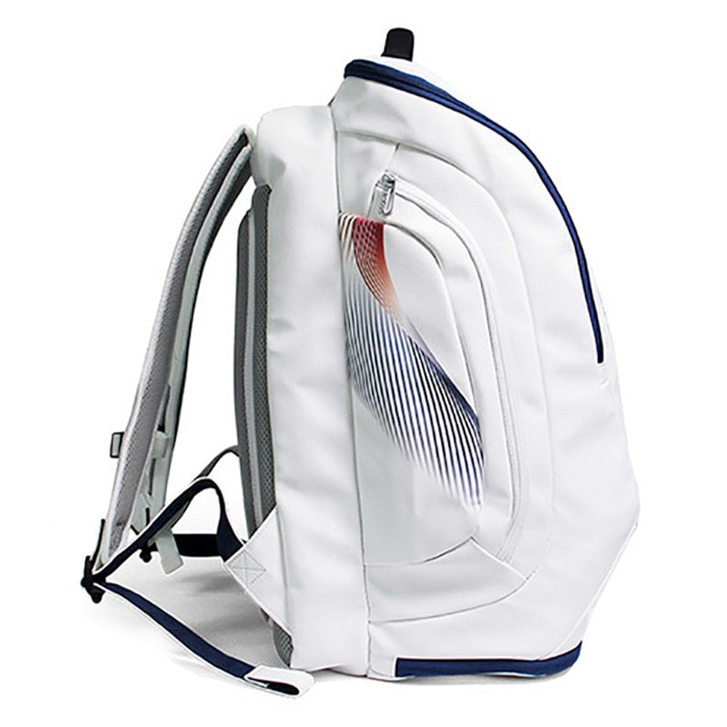 YONEX Artificial Leather Racquet Bag Soft Badminton Backpack For Women Men Match Training Waterproof Tennis Racket Carrying Bag - activesportslife