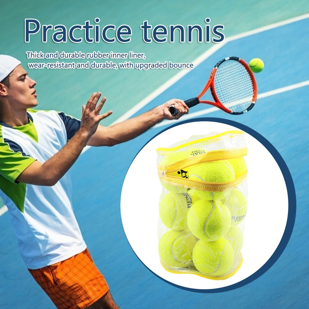 12pcs Thick Rubber Tennis Ball High Bounce