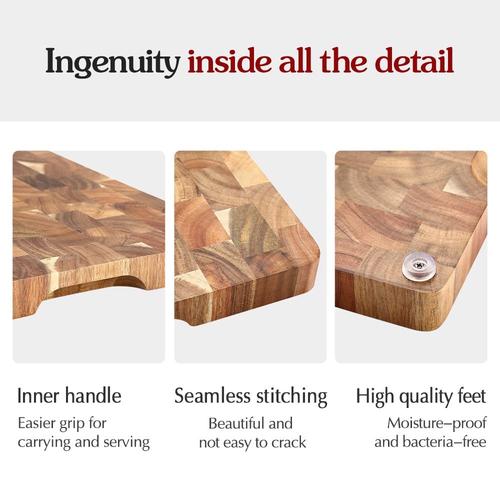 Cutting Board Double-sided Premium Acacia Wood Damp-proof - activesportslife