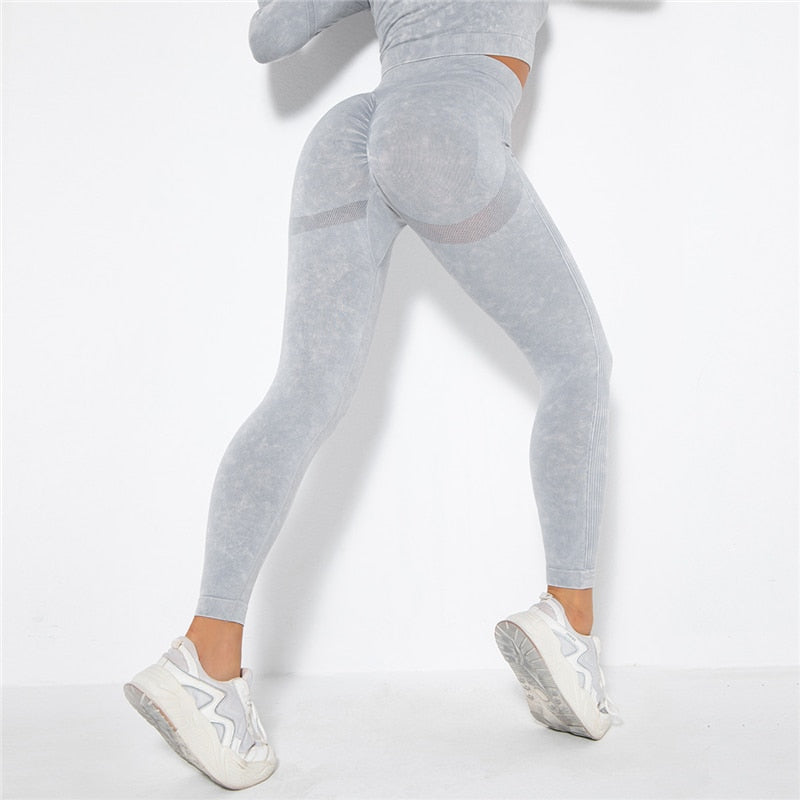 Seamless Women Yoga Clothing Gym Set Yoga Workout Set Crop Top Fitness Clothing Push Up Leggings Sport Wear - activesportslife