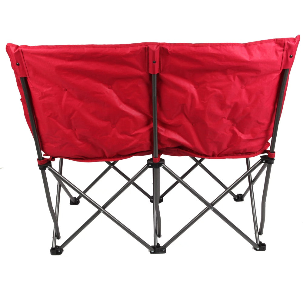 Trail Camping Love Seat Chair, Red, Adult foldable - activesportslife