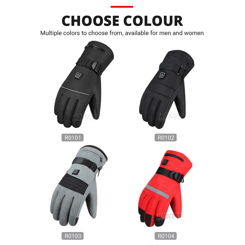 Winter Heated Gloves For Men Women Touchscreen USB Heated Gloves Camping Hiking Water-resistant Moto Gloves - activesportslife