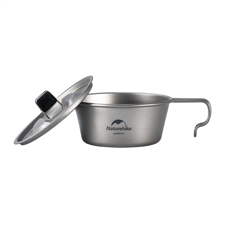 Naturehike Outdoor Bowl Lightweight Titanium Bowls Outdoor Portable With Lid - activesportslife