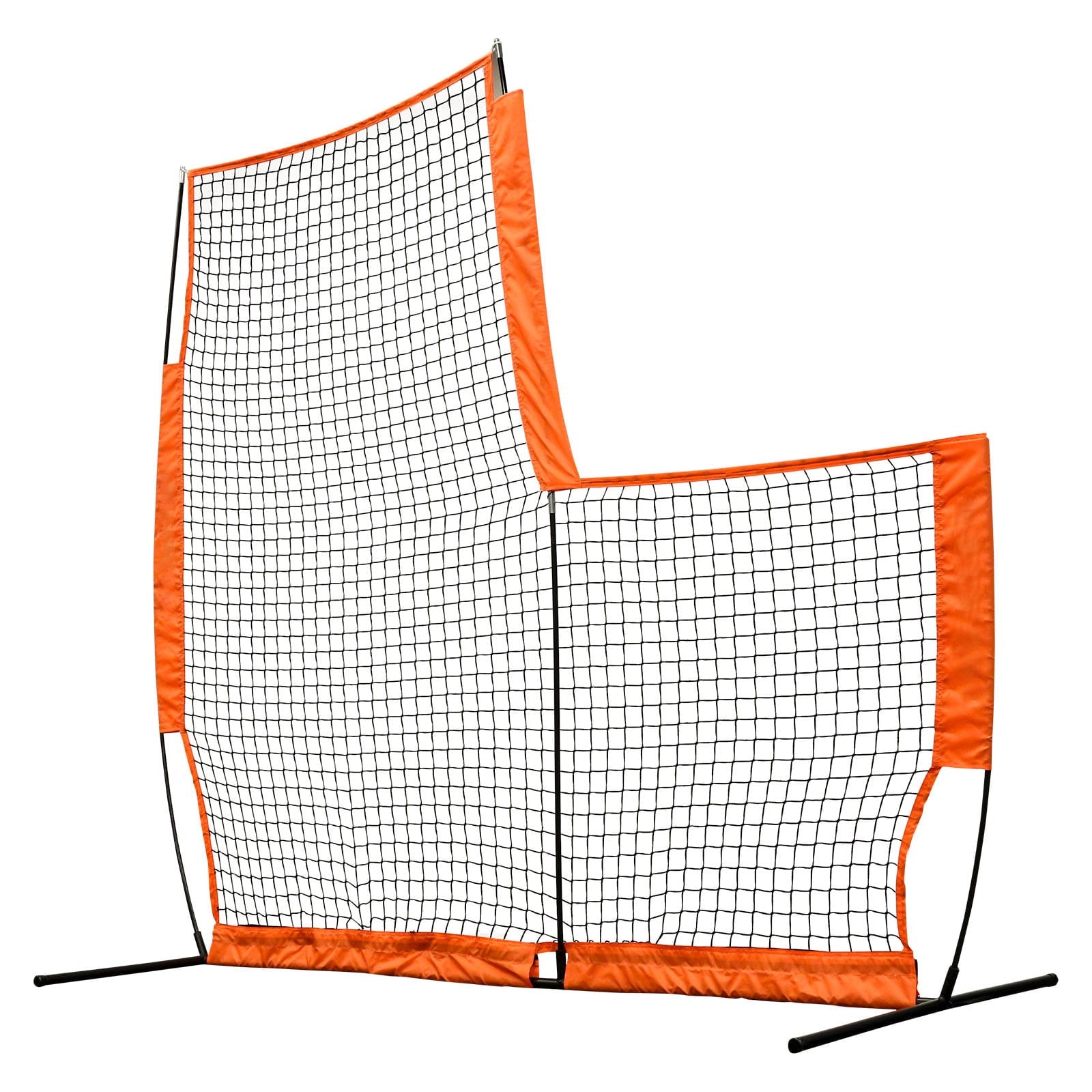 7 X 7 Ft Portable Pitcher's L-Screen - Baseball/Softball Pitching Net, Baseball Training Equipment (US Stock) - activesportslife