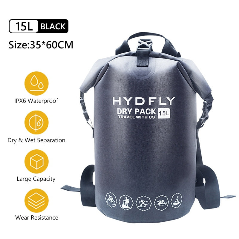 25L 30L Waterproof Dry Swimming Backpack Kayaking Rafting Boating Trekking Sports Bag Travel Gym Storage Rucksack XA189L - activesportslife