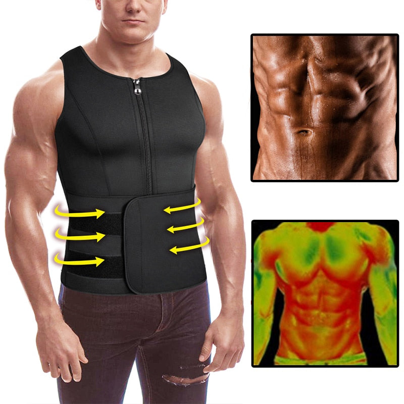 Neoprene Men's Shaper Sweat Vest Adjustable - activesportslife