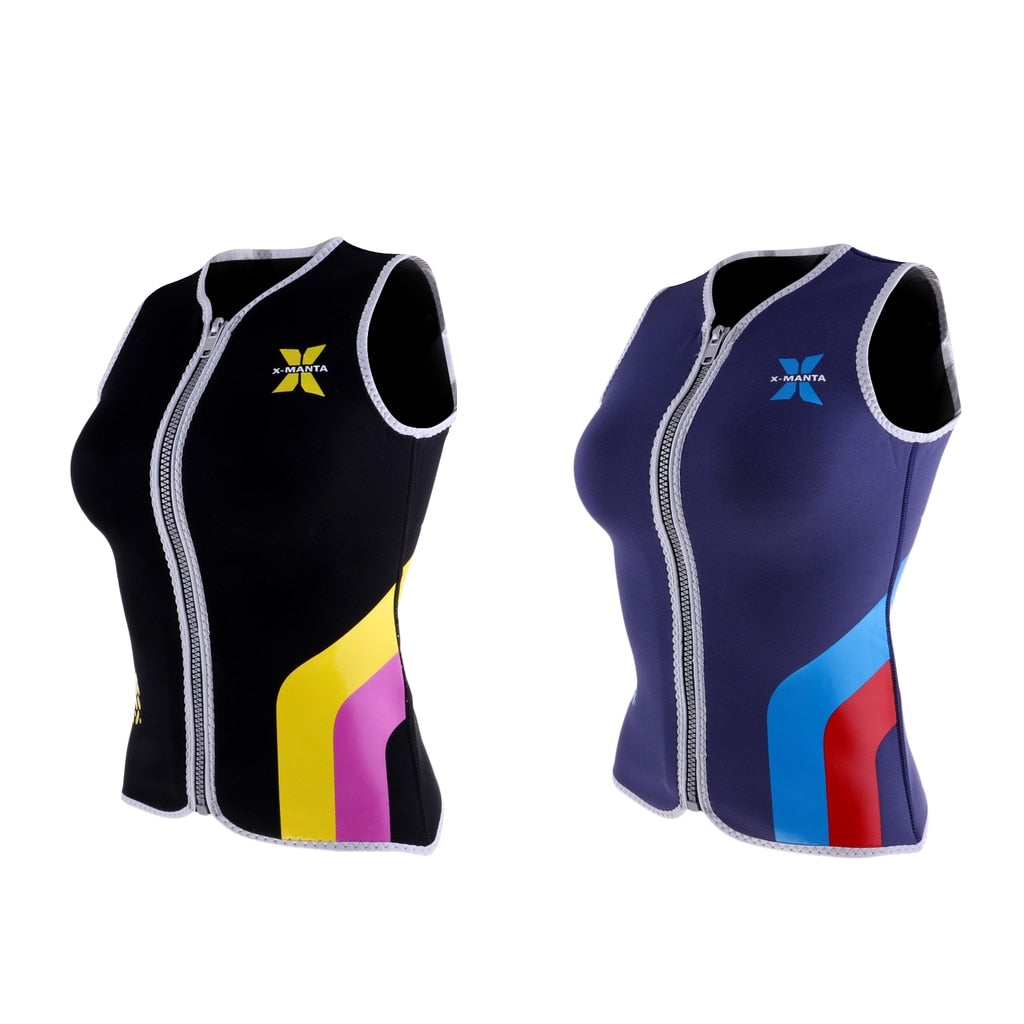 Women's Wetsuits Top Premium Neoprene 3mm Zipper Wetsuit Vest - activesportslife