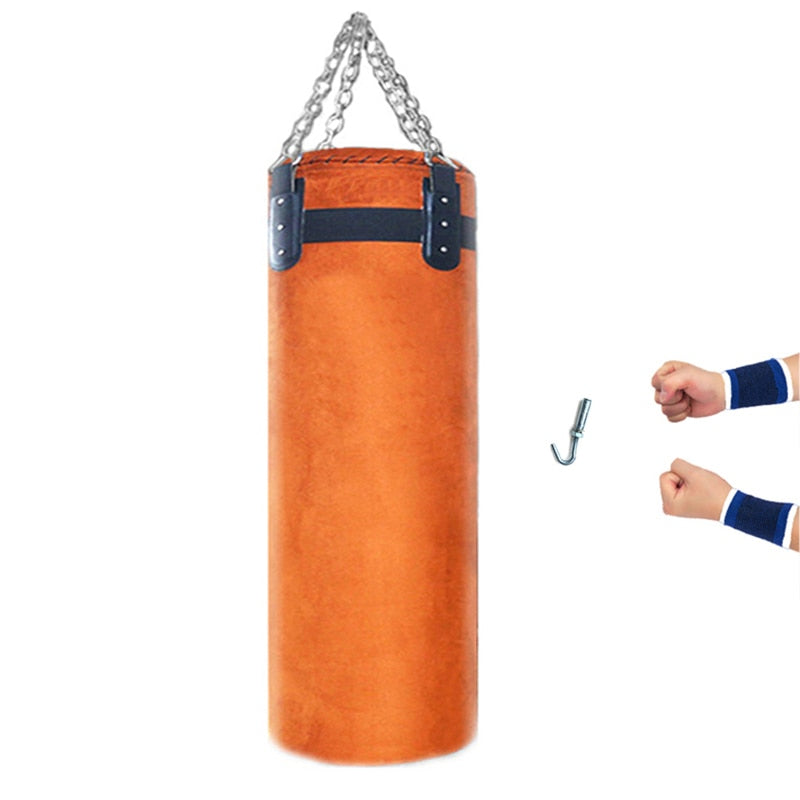 0.8/1/1.2/1.4/1.6/1.8m High Quality Thickened Leather Sandbag Punching Bag Kicking Muay Thai Boxing Training Sand Bags - activesportslife