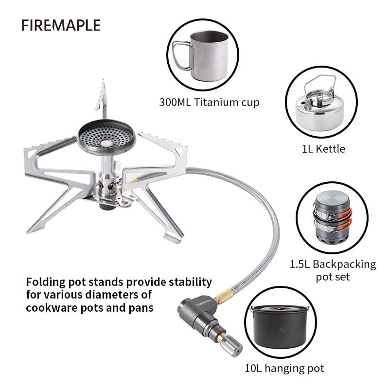 FireMaple Polaris Pressure Regulator Camping Stove Lightweight Outdoor Gas Burner For Camp Use - activesportslife