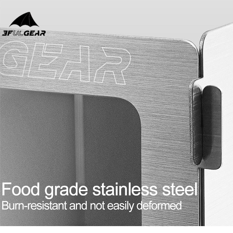 3F UL GEAR Camping Stove Barbecue Grill Titanium Wood Stove Stainless Steel - activesportslife