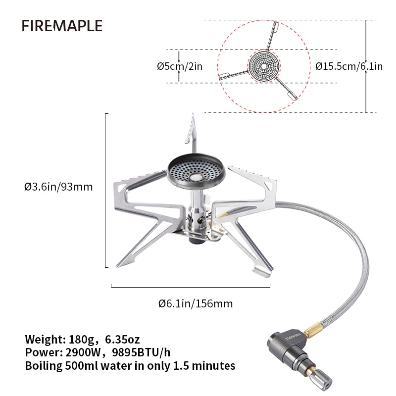 FireMaple Polaris Pressure Regulator Camping Stove Lightweight Outdoor Gas Burner For Camp Use - activesportslife