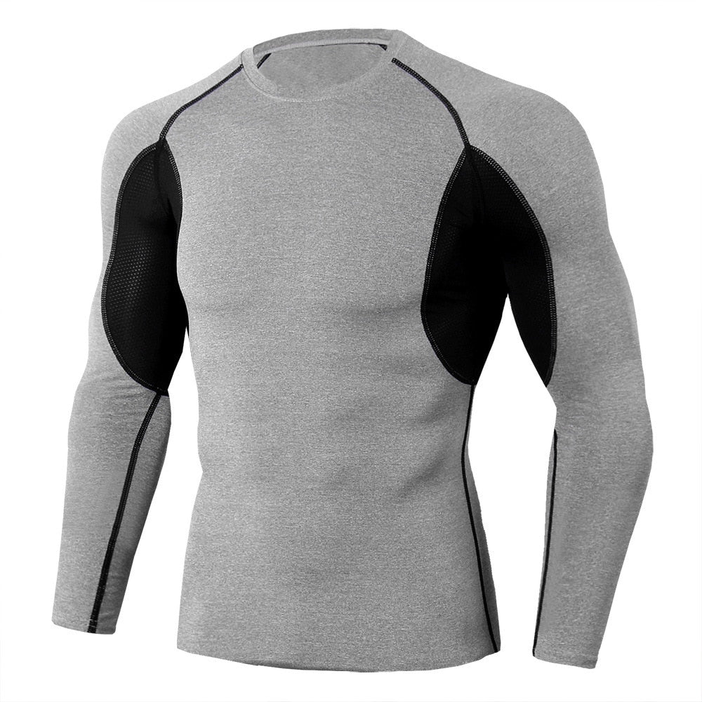 Mens Compression Fitness Tops Quick Dry - activesportslife