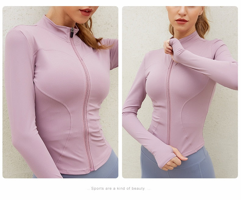 Peeli Long Sleeve Sports Jacket Women Top Activewear - activesportslife