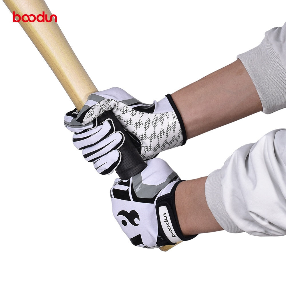 Boodun 1 Pair Baseball Batting Glove for Men Women Anti Slip Gel - activesportslife