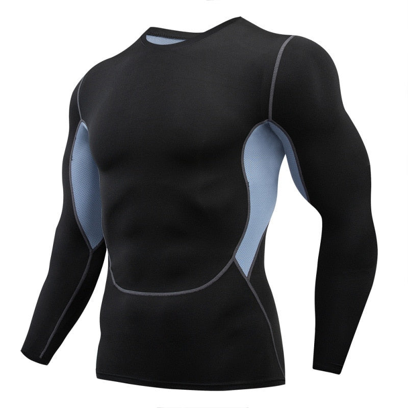 Mens Compression Fitness Tops Quick Dry - activesportslife