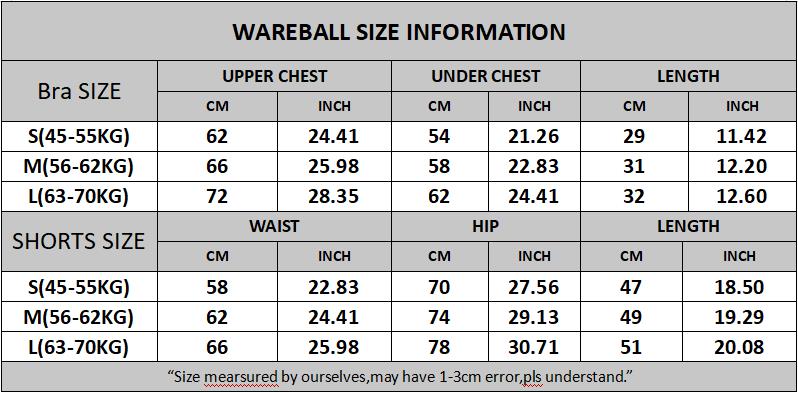 WAREBALL Seamless Women Yoga Set Sports Bra Sports Shorts Fitness Outfit 2 Piece Gym Yoga Sets - activesportslife