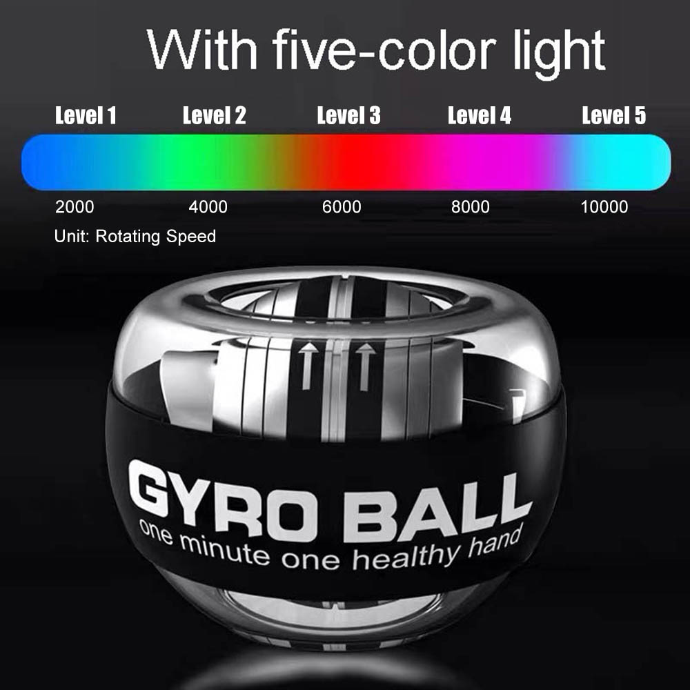 LED Gyroscopic Powerball Wrist Arm Hand Muscle Force Trainer Autostart - activesportslife