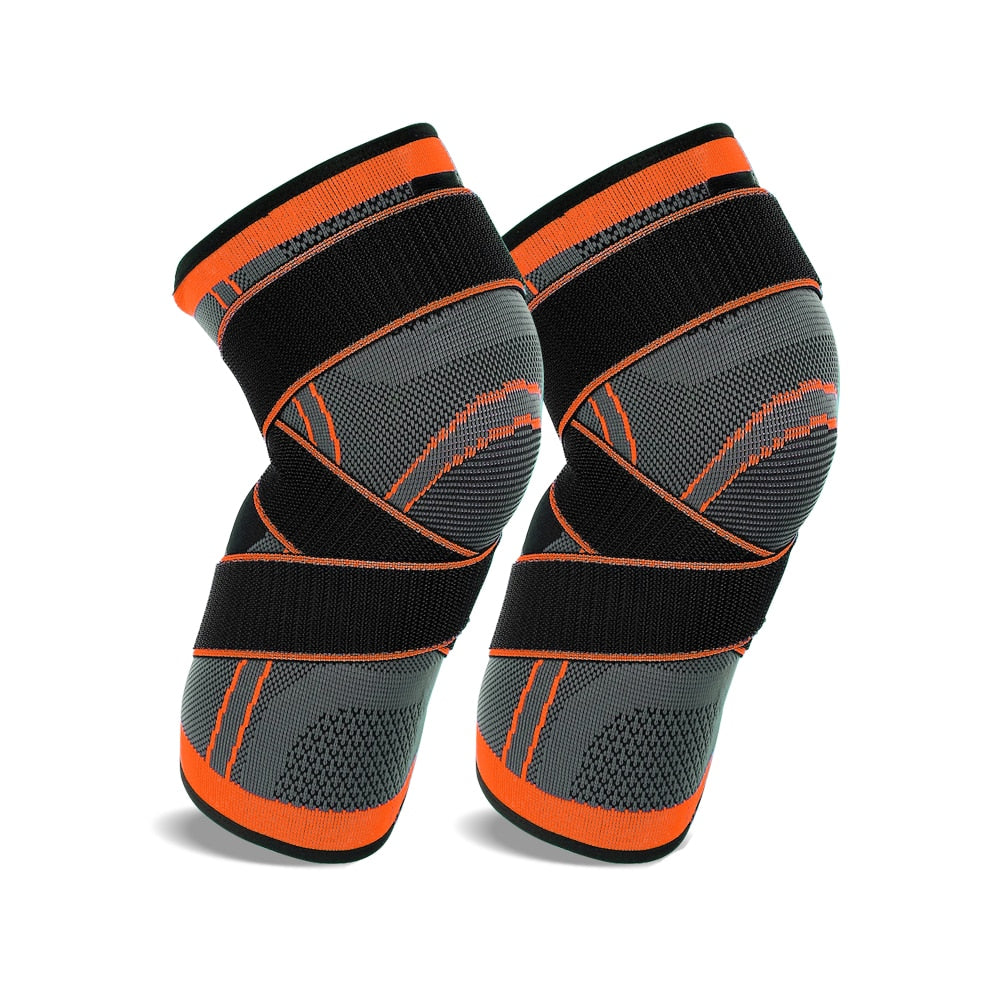 2PCS Sports Knee Pad Pressurized Elastic Knee Pads Brace Protector - activesportslife