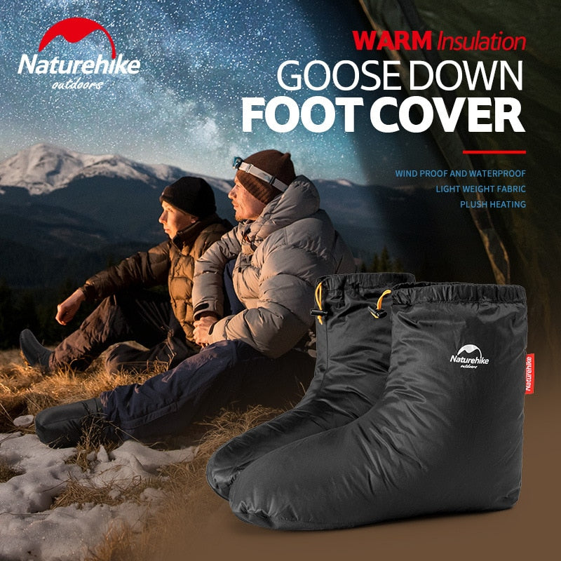 Naturehike Down-Filled Slipper Boots For Men Women Booties Socks Warm Soft Camping Sleeping bag accessories - activesportslife