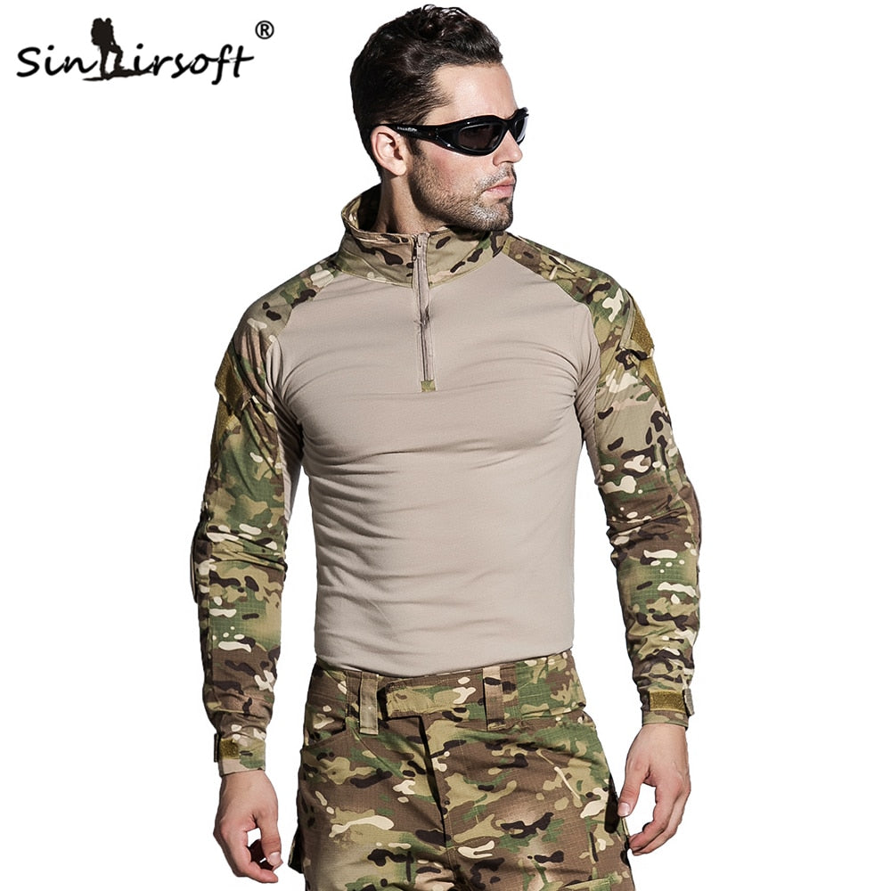 Tactical G3 BDU Camouflage Combat Uniform With Knee Pads Hunting Camo Clothes - activesportslife