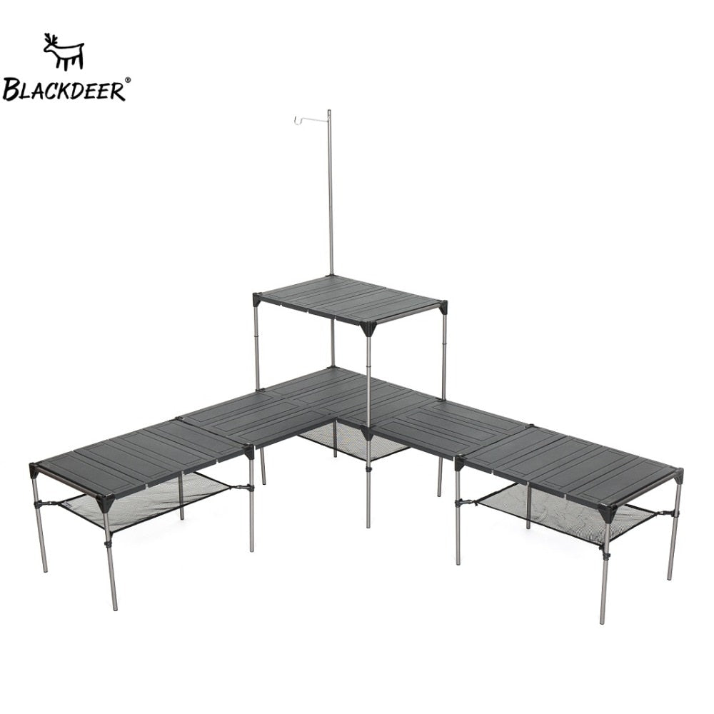 BLACKDEER Outdoor Camping Desk Aluminum Alloy Folding Table Portable Lightweight Rain-Proof Detachable - activesportslife