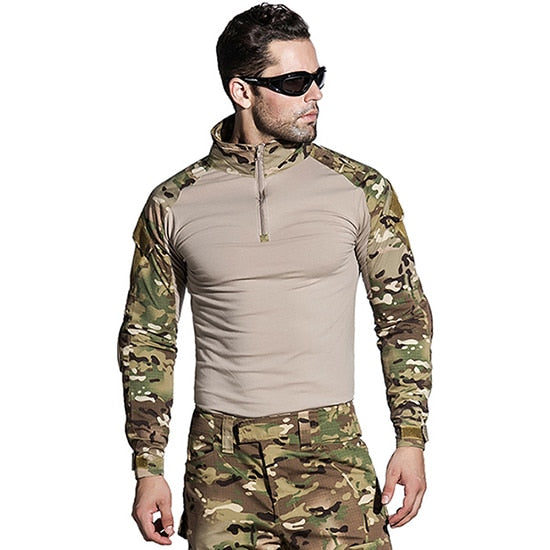 Tactical G3 BDU Camouflage Combat Uniform With Knee Pads Hunting Camo Clothes - activesportslife