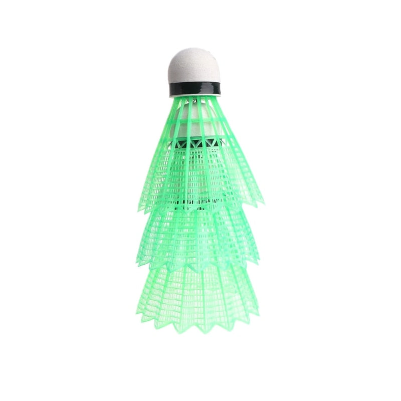 LED Badminton Ball Glowing Light Up Plastic Badminton Shuttlecocks 3pcs - activesportslife