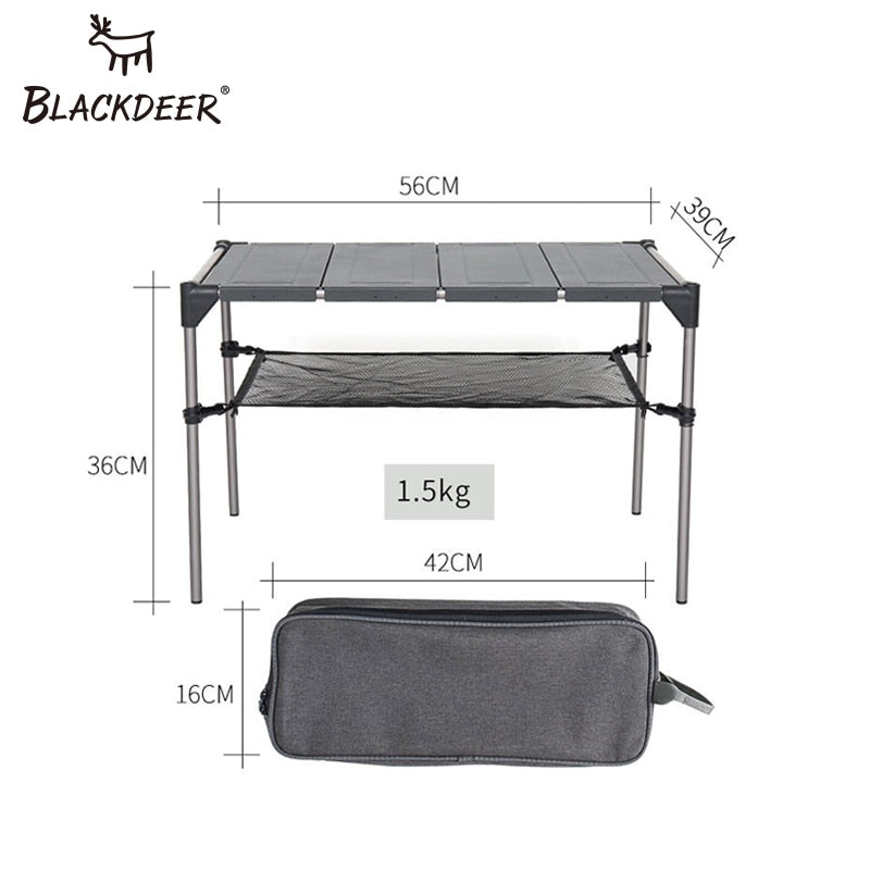 BLACKDEER Outdoor Camping Desk Aluminum Alloy Folding Table Portable Lightweight Rain-Proof Detachable - activesportslife