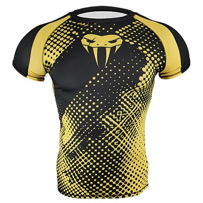 SOTF  MMA Snake Head Camouflage Fitness Breathable t shirt rashguard boxing - activesportslife