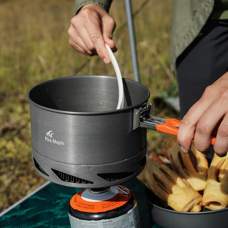 Fire Maple Camping Cookware Utensils Dishes Cooking Set Heat Exchanger Pot Kettle - activesportslife